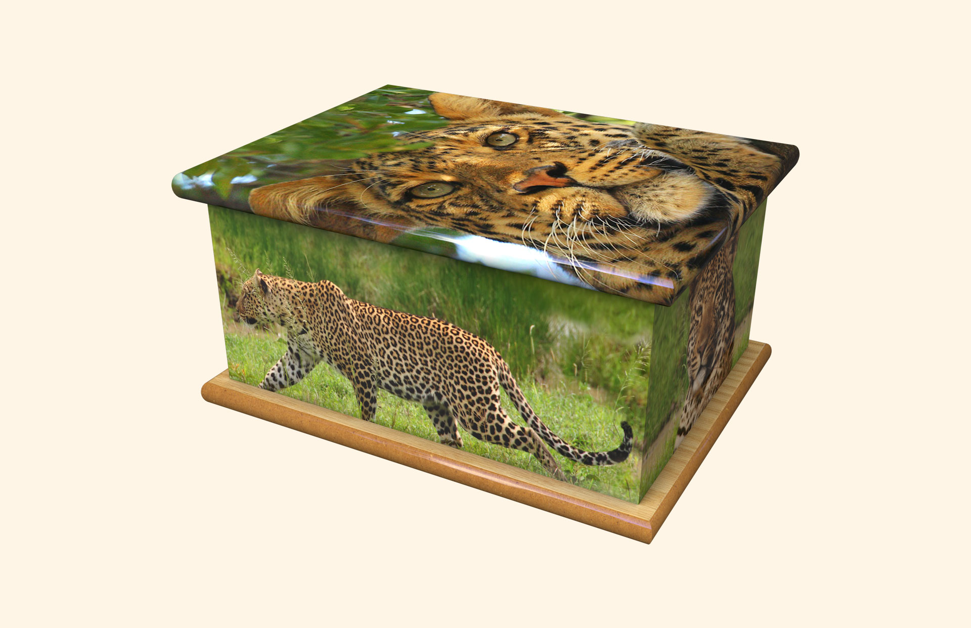 The Leopard adult ashes casket
